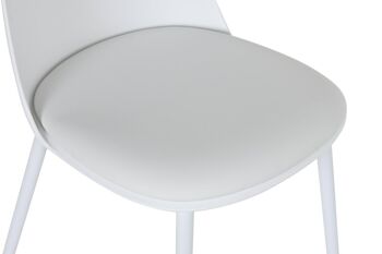 CHAISE PP PU 45X48X83 BLANC MB202790 2