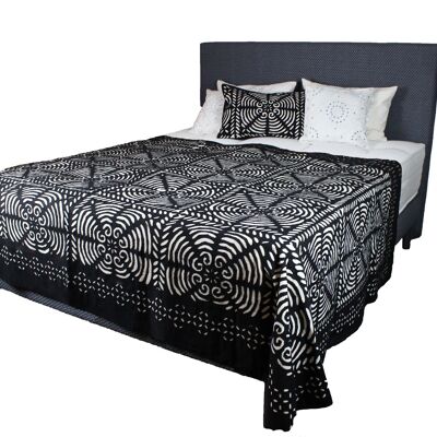 Bedspread black cutwork 240x260cm