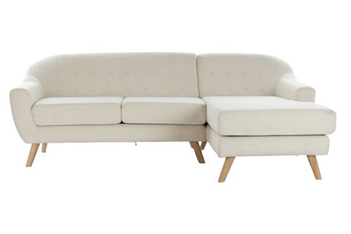 SOFA POLIESTER RUBBERWOOD 226X144X84 CHAISELONGUE MB202970