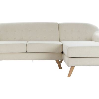 SOFA POLYESTER RUBBERWOOD 226X144X84 CHAISELONGUE MB202970