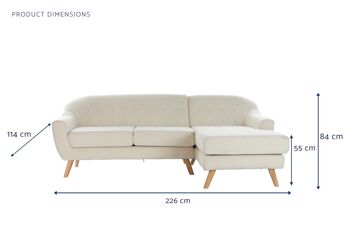 CANAPÉ POLYESTER CAOUTCHOUC 226X144X84 CHAISELONGUE MB202970 9