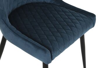 CHAISE MÉTAL POLYESTER 50X61X84 BLEU PÉTROLE RHOMBUS MB202982 2