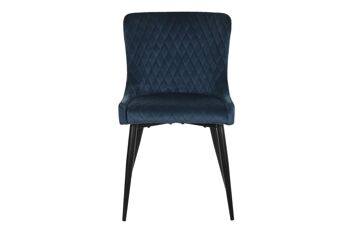 CHAISE MÉTAL POLYESTER 50X61X84 BLEU PÉTROLE RHOMBUS MB202982 4