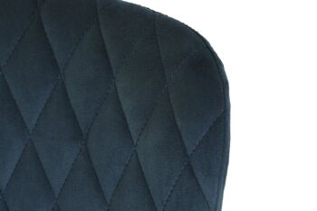 CHAISE MÉTAL POLYESTER 50X61X84 BLEU PÉTROLE RHOMBUS MB202982 5