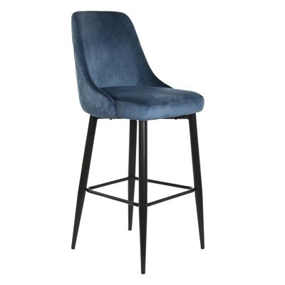 TABOURET MÉTAL POLYESTER 51X68X110 BLEU PÉTROLE MB202993