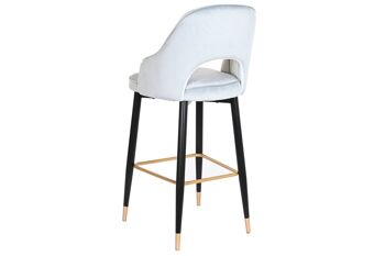 TABOURET METAL POLYESTER 48X53X109 VELOURS GRIS MB202994 6