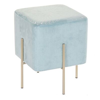 REPOSE PIED METAL POLYESTER 34X34X40 BLEU CIEL MB203329