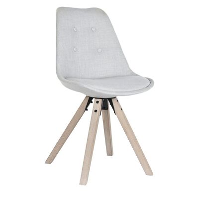 SILLA ROBLE POLIESTER 48X55X84 GRIS CLARO MB203406