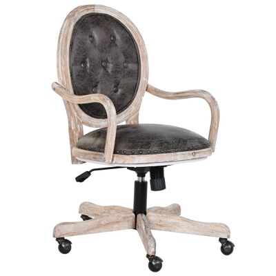 FIR CHAIR PU 52X50X88 98 WHEELS DARK BROWN MB203408