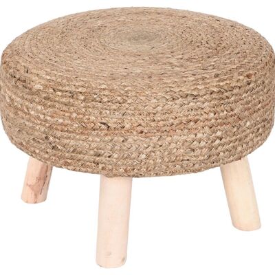 REPOSE-PIEDS JUTE EUCALYPTUS 50X50X30 BRUN NATUREL MB204406
