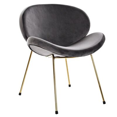 CHAISE METAL POLYESTER 62X58X73 VELOURS MB204783