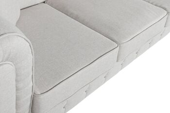 CANAPÉ POLYESTER BOIS 209X84X76 CRÈME MB205766 2