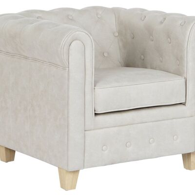 POLYESTER WOODEN ARMCHAIR 80X80X70 CAPITONE MB205839