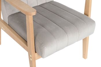 FAUTEUIL POLYESTER PIN 63X68X81 GRIS MB206469 2