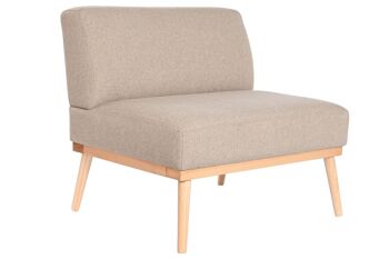 FAUTEUIL POLYESTER PIN 80X66X72 BEIGE MB206471 1