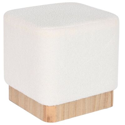POLYESTER FOOTREST 38X38X40 WHITE SHEEPER MB206585