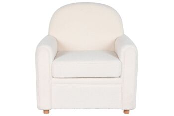 FAUTEUIL BOIS POLYESTER 79X72X86 MOUTON BLANC MB206607 5