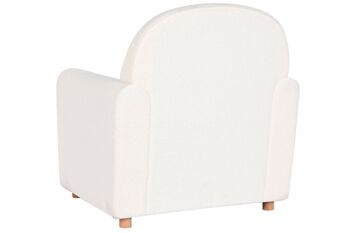 FAUTEUIL BOIS POLYESTER 79X72X86 MOUTON BLANC MB206607 7