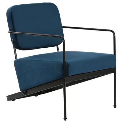 POLYESTER METAL ARMCHAIR 55.5X72X71 BLUE MB206617