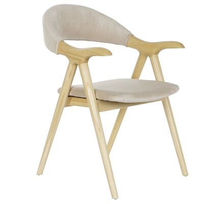 POLYESTER ELM CHAIR 56X54X81 NATURAL MB207624