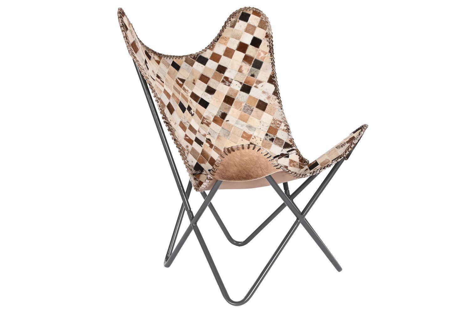 POLTRONA FERRO PELLE 70X70X90 RHOMBOS CAMEL MB207474