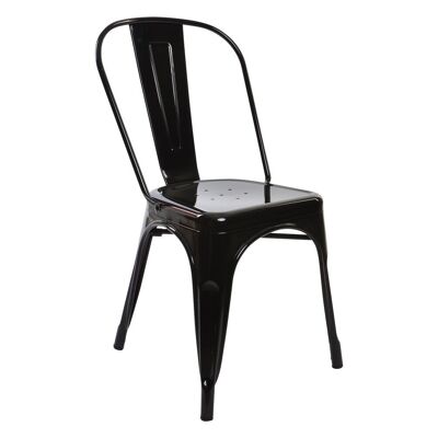 METAL CHAIR 45X48X86 STACKABLE BLACK MB207879