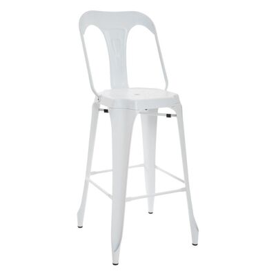 SGABELLO METALLO 44X48X113 SCHIENALE BIANCO MB207889