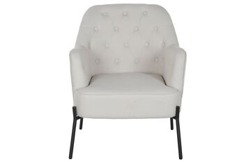 FAUTEUIL METAL POLYESTER 65X73X79,5 BEIGE MB207892 5
