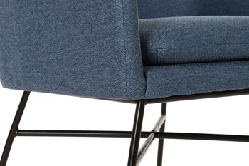 FAUTEUIL METAL POLYESTER 66X62X75 BLEU MB207894 4