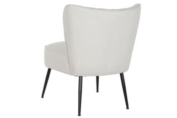 FAUTEUIL METAL POLYESTER 55X64X72,5 BEIGE MB207901 7