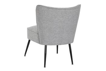 FAUTEUIL METAL POLYESTER 55X64X72,5 GRIS MB207902 6