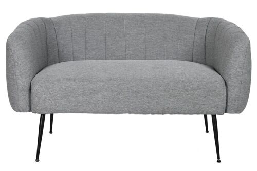 SOFA POLIESTER METAL 129X75X73 GRIS MB207905