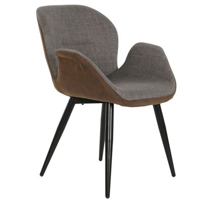 SILLA PU METAL 63X62X84 MARRON MB207958