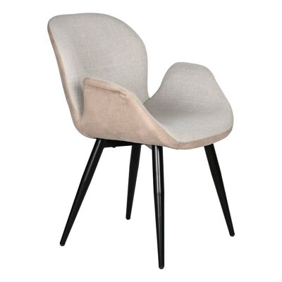 PU METAL CHAIR 62X62X83 BEIGE MB207959