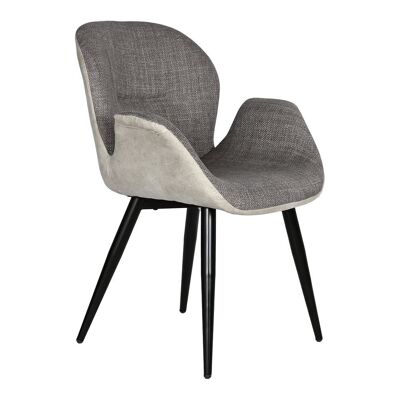 PU METAL CHAIR 62X62X84 GRAY MB207960