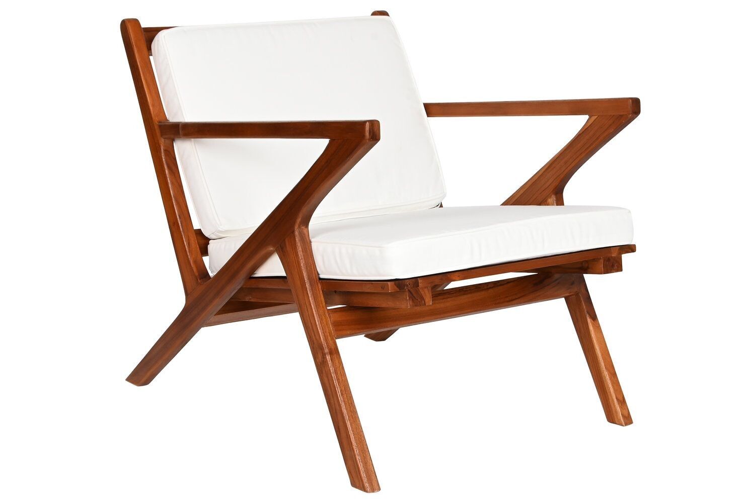 POLTRONA IN TEAK POLIESTERE 64X76X77 MARRONE SCURO MB207995