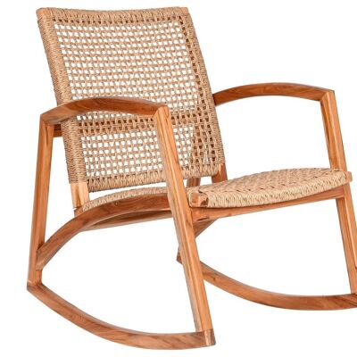 TEAK RATAN ROCKING CHAIR 62X84X85 NATURAL MB208005