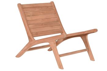 CHAISE TECK 60X81X66 BRUN NATUREL MB208044 1