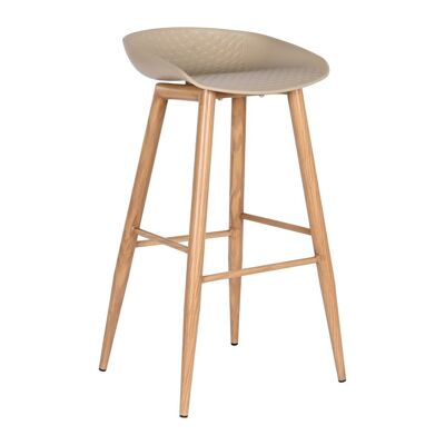 TABOURET MÉTAL PP 42X43X84 BEIGE MB208093