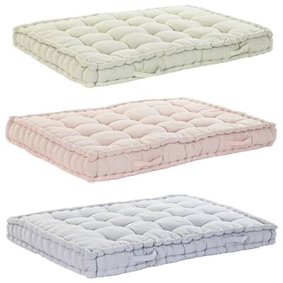 COTTON FLOOR CUSHION 110X80X15 13 KG, 3 ASSORTMENTS. TX197002