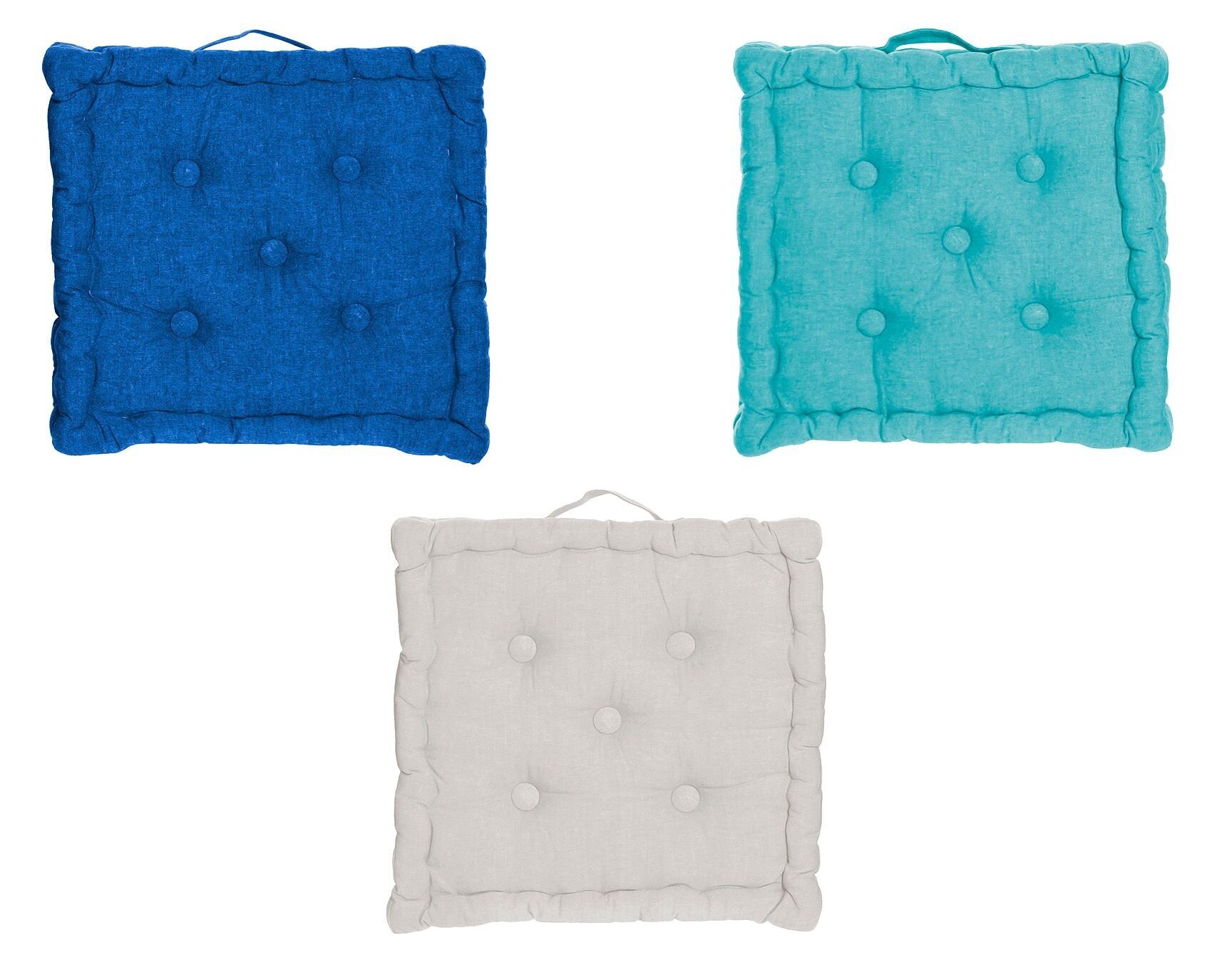 CUSCINO COTONE 40X40X8 KG 1,128 3 ASSORTIMENTI. TX204345