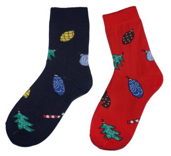 Chaussettes Homme >>Ornements Sapin<< 1