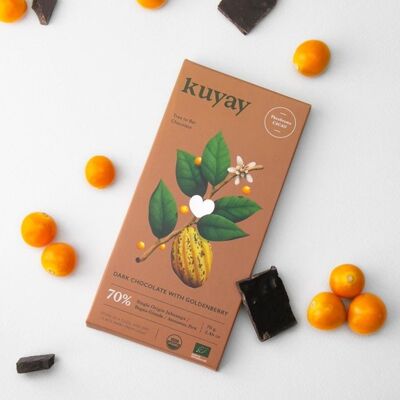 Chocolate negro 70% con physalis