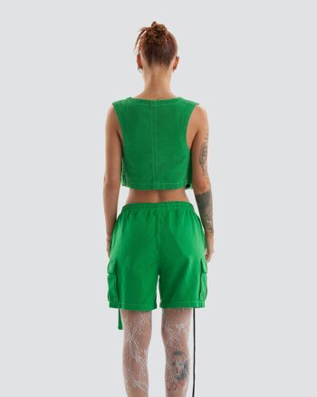 Clubland Co-Ord Manteau cargo technique boutonné en vert 3