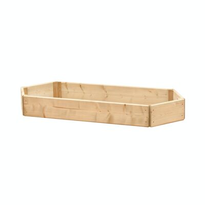 Cama elevada hexagonal extendida 90 x 30 cm, 1 nivel