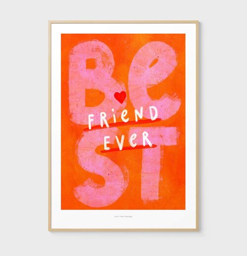 A4 Best friend ever | Illustration art print