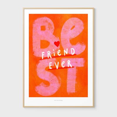 A4 Best friend ever | Illustration art print