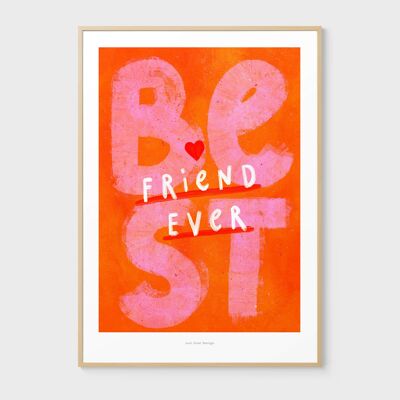 A4 El mejor amigo de todos | Impresión de arte de ilustración.