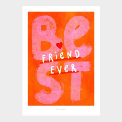 A5 El mejor amigo de todos | Impresión de arte de ilustración.