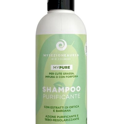 Reinigendes Shampoo für fettige, unreine Kopfhaut oder mit Schuppen MY PURE – 100 ml